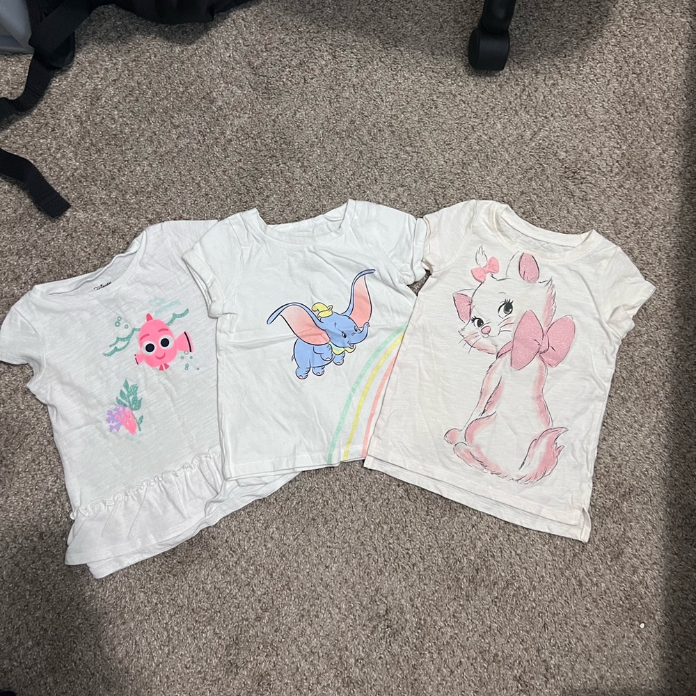 Girls Disney Toddler tshirt character bundle